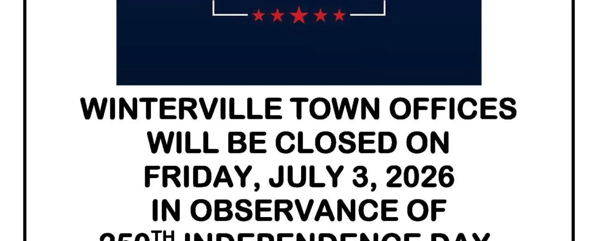Town Offices Closed